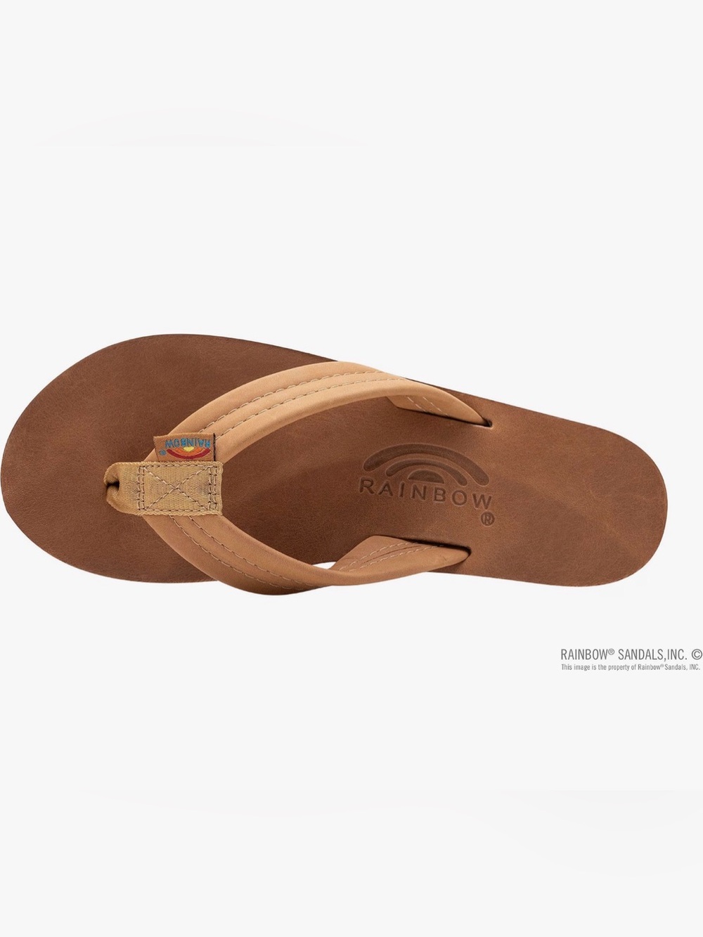 Rainbow Women Leather Flip Flop Sandals - Brown and Black - Picture 2 of 5